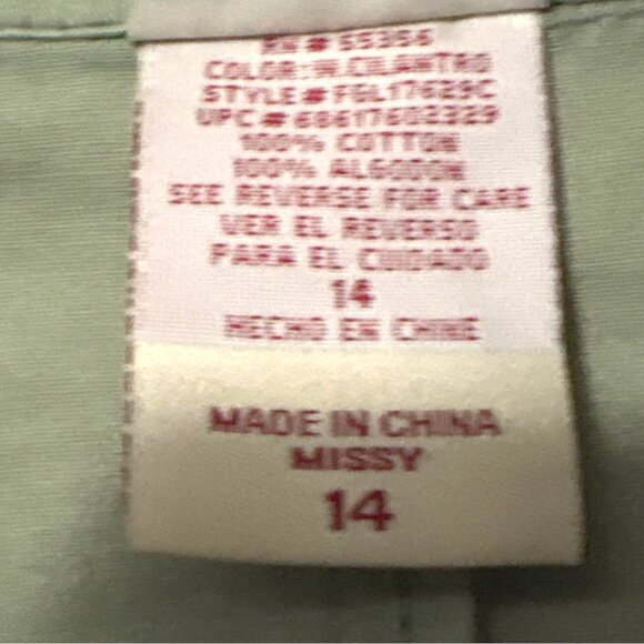 Faded Glory Originals Womens Sage Green Blazer Jacket Size 14 Cotton Missy - Picture 4 of 7